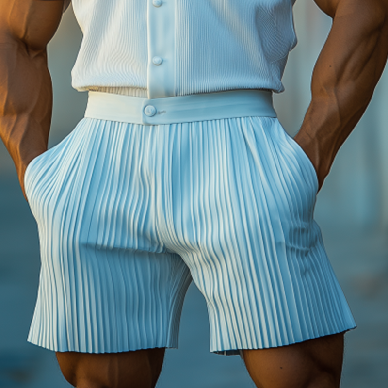 Joaquin | Men'S Spring And Summer Fashion Casual Cool Pleated Fabric Shorts