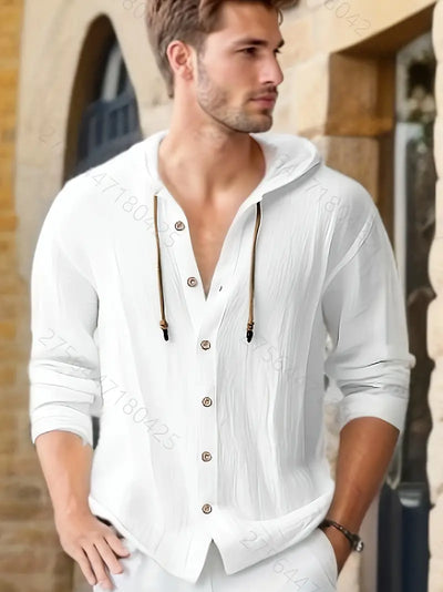 Lynea® | Casual Hooded Shirt With Buttons