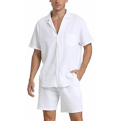Virgil® | Button-Down Shirt And Shorts Set For Men