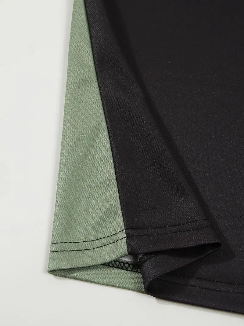 Dale® | Striped Casual Color Block Short Sleeve Shirt