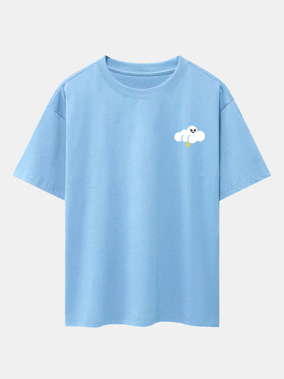 Hubert® | Thundercloud Print Drop Shoulder Oversize T-Shirt