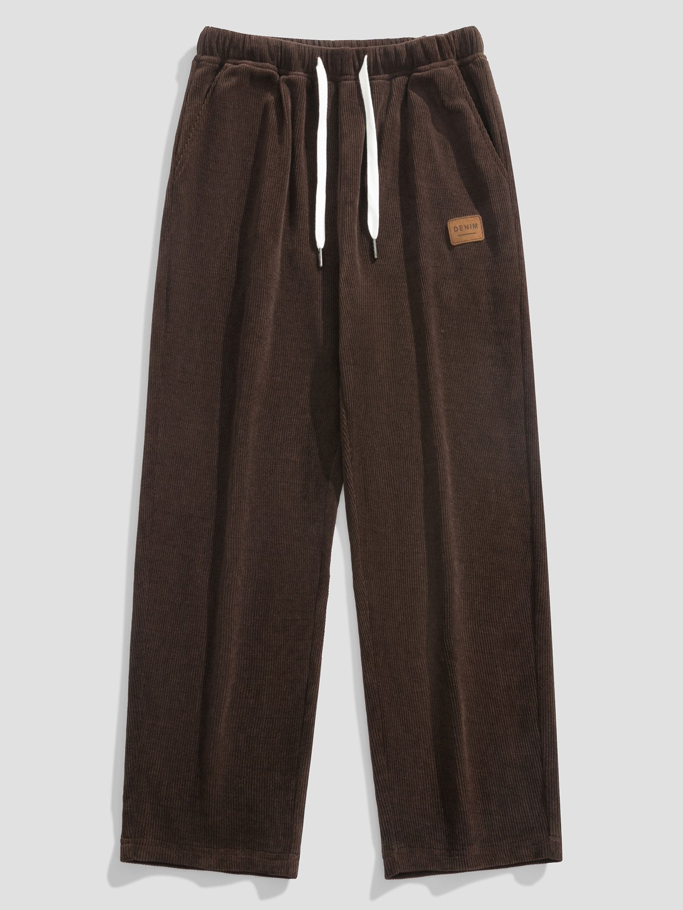 Nestor® | Checkerboard Dissolving Bear Drop Shoulder Oversize T-Shirt & Straight Leg Corduroy Pants