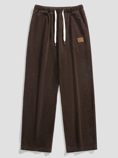 Nestor® | Checkerboard Dissolving Bear Drop Shoulder Oversize T-Shirt & Straight Leg Corduroy Pants