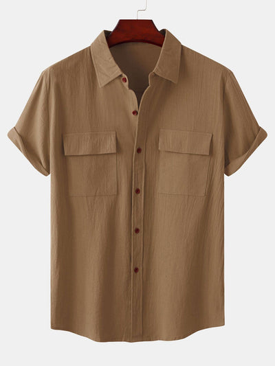 Alver® | Man Button Up Shirt With Patch Pockets