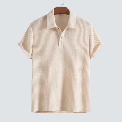 David® | Knitted Structured Short Sleeve Polo Shirt
