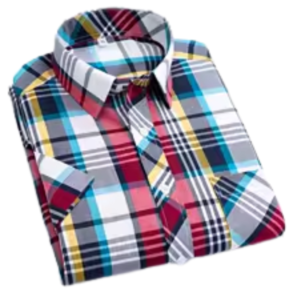 Mason | Cotton Short Sleeved Checkered Shirt