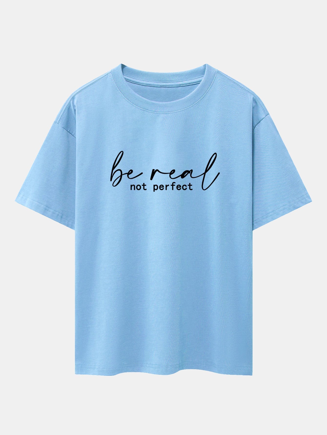 Alexei® | Be Real Not Perfect Print Drop Shoulder Oversize T-Shirt