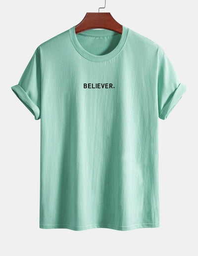 Octavio® | Believer Print Cotton T-Shirt