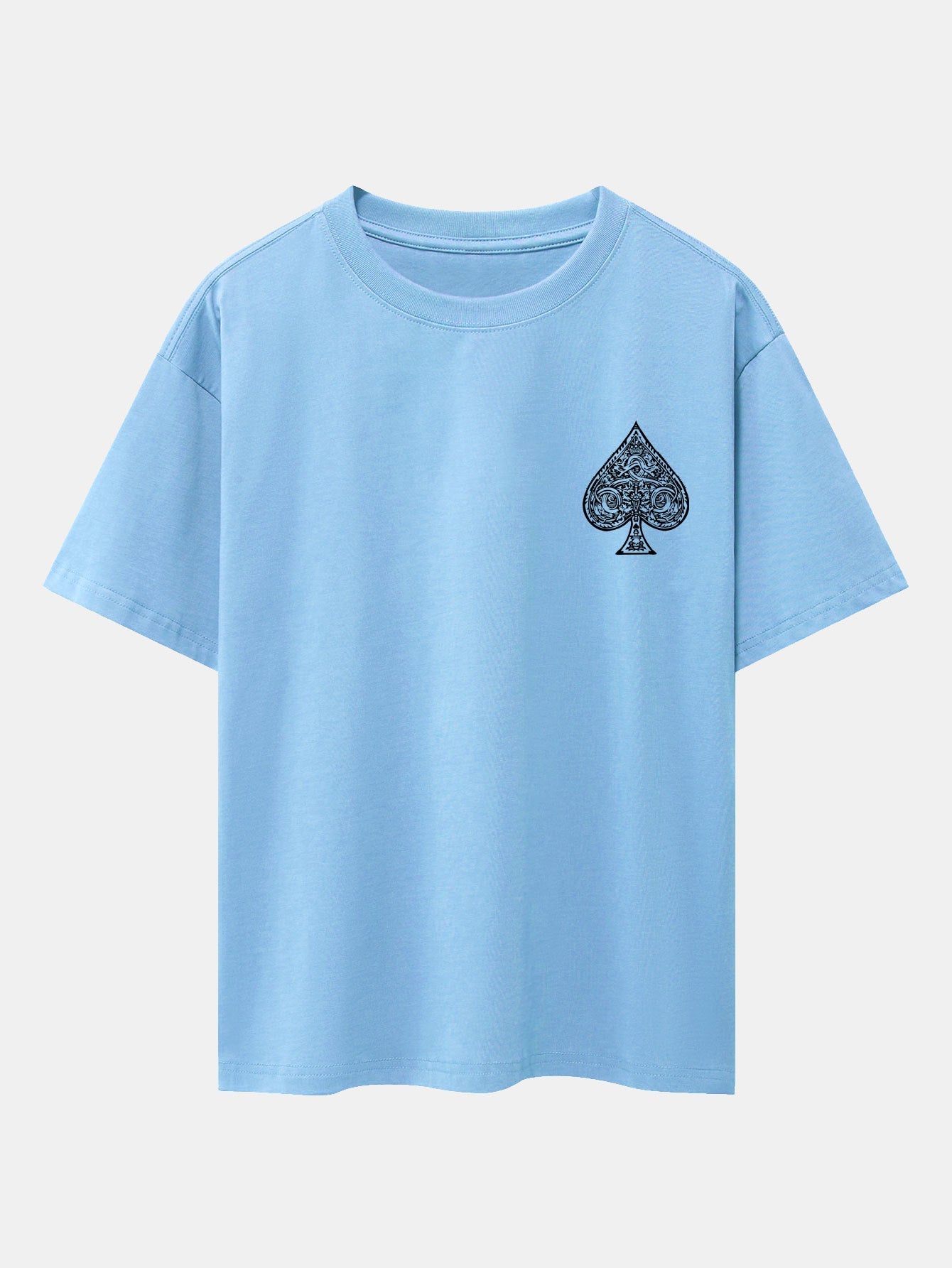 Ahab® | Ace Of Spades Print Drop Shoulder Oversize T-Shirt