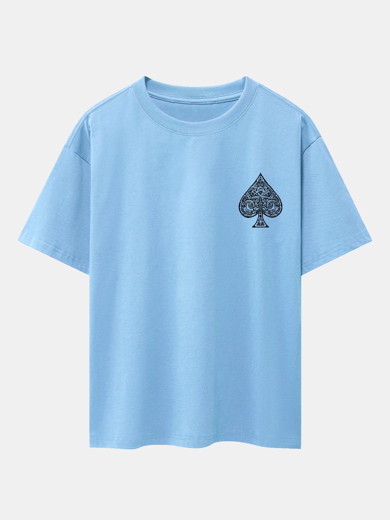 Conrado® | Ace Of Spades Print Drop Shoulder Oversize T-Shirt