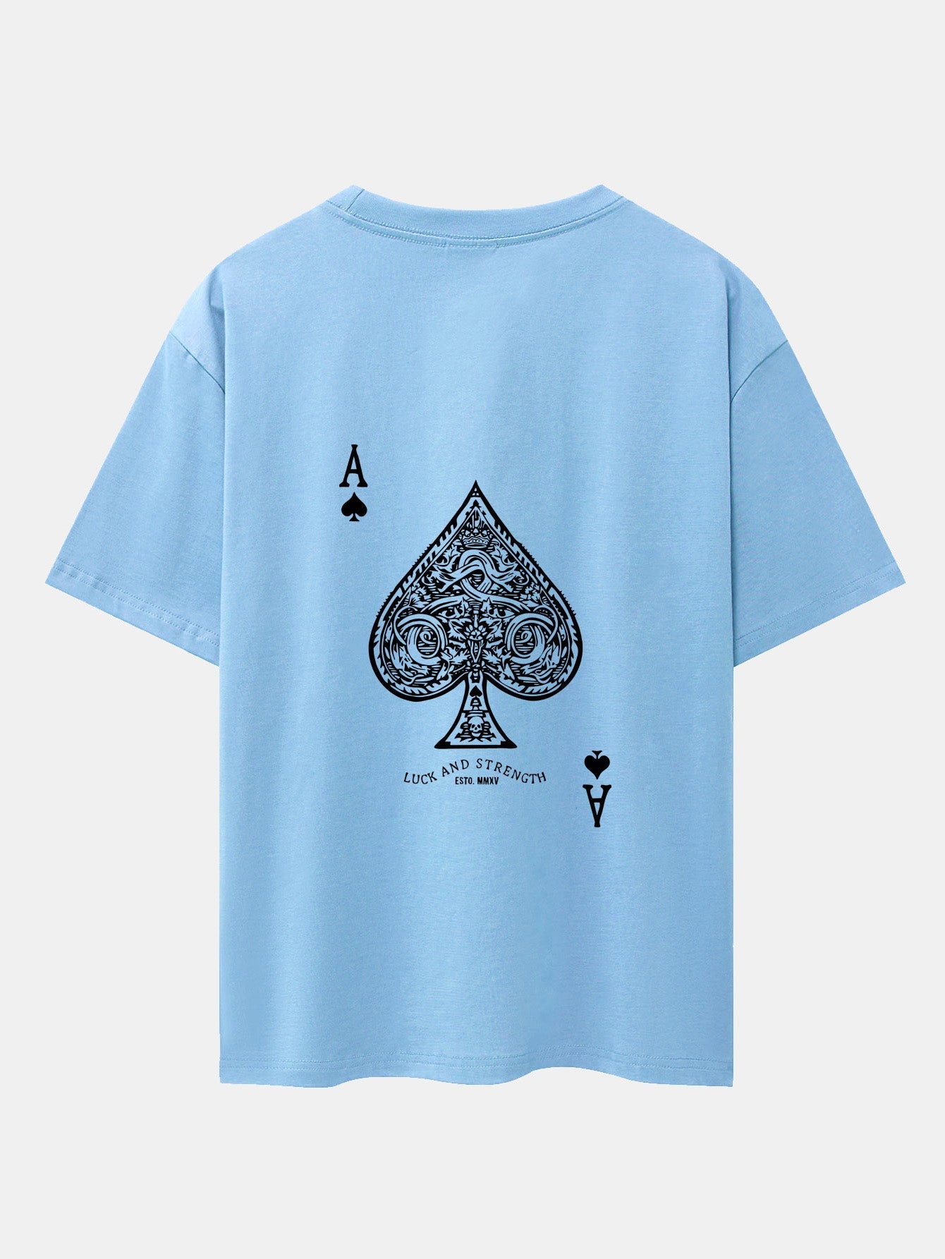 Ahab® | Ace Of Spades Print Drop Shoulder Oversize T-Shirt