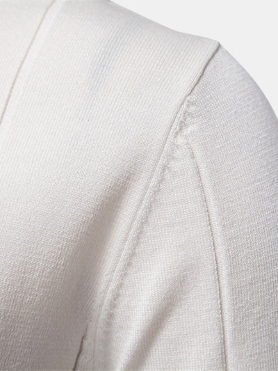 Grayson | Contrast Trim Zipper Knit Polo Shirt