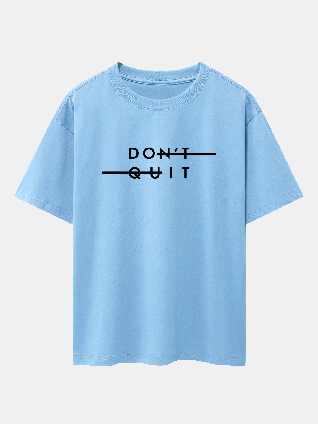 Dustin® | Don'T Quit Print Drop Shoulder Oversize T-Shirt