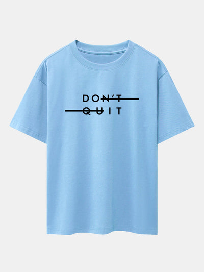 Dustin® | Don'T Quit Print Drop Shoulder Oversize T-Shirt
