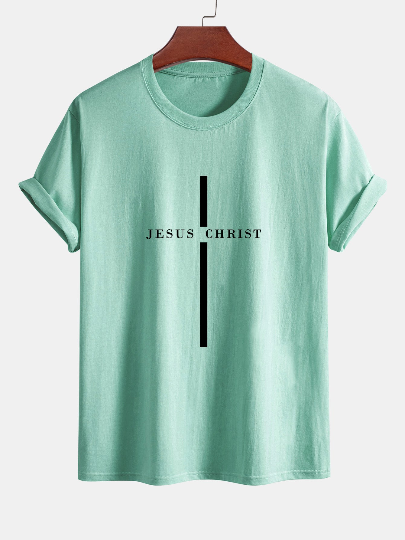 Odón® | Jesus Christ Stripe Print Cotton T-Shirt