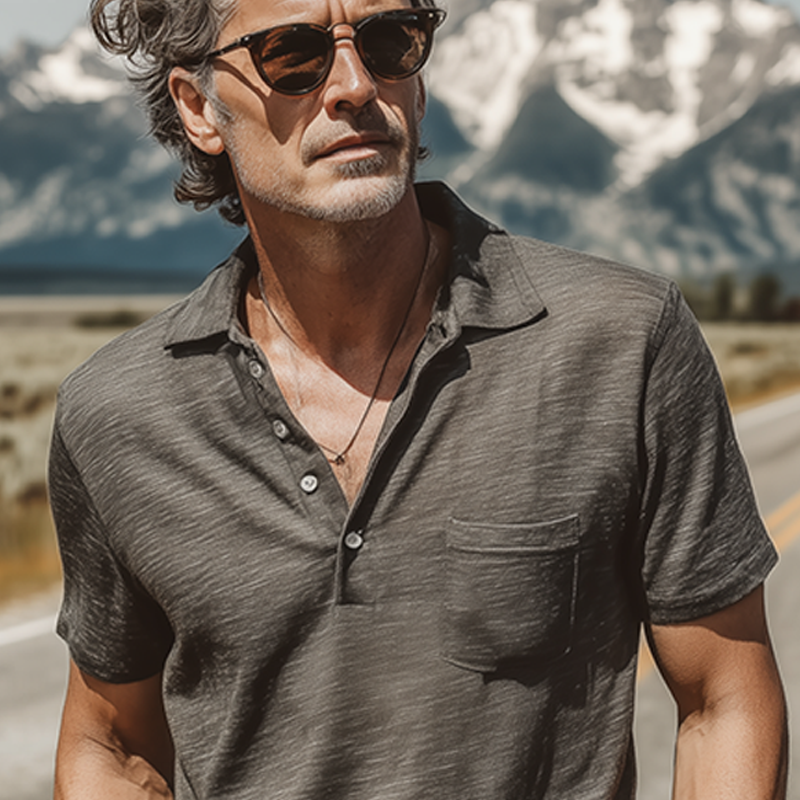 Tyrell | Men'S Spring And Summer Fashion Casual Bamboo Cotton Comfortable Breathable Short-Sleeved Polo Shirt