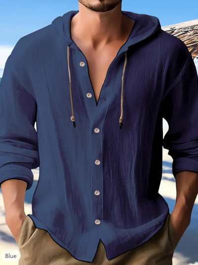 Lynea® | Casual Hooded Shirt With Buttons