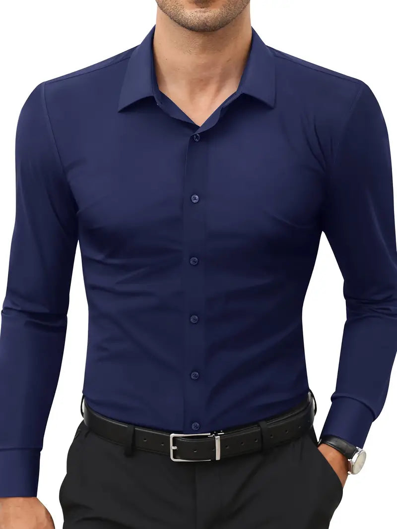Lark® | Long-Sleeved Shirt With Button Placket For Men