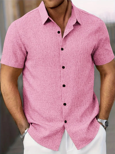 Pax | Lightweight short-sleeved linen blend shirt