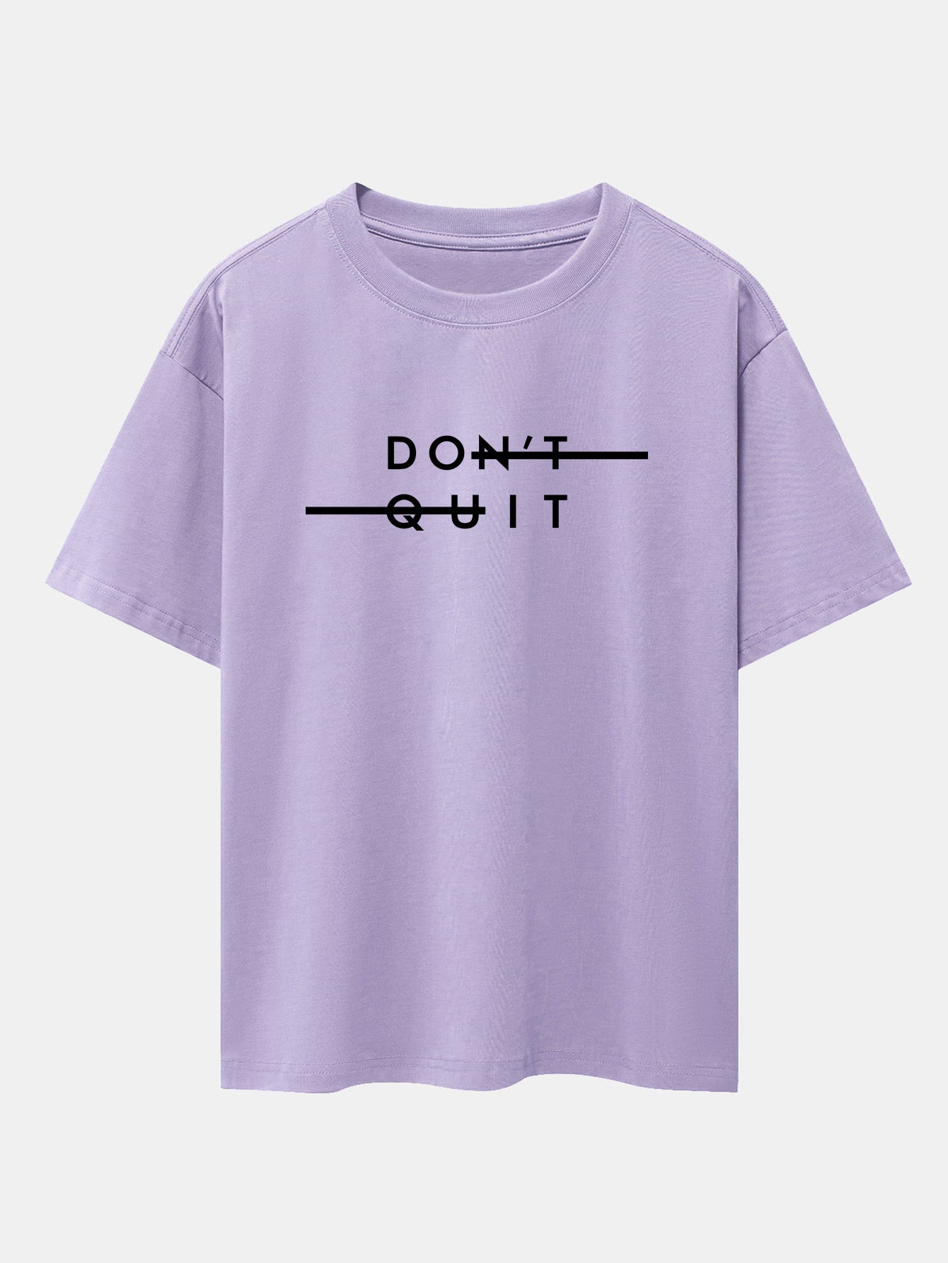 Dustin® | Don'T Quit Print Drop Shoulder Oversize T-Shirt