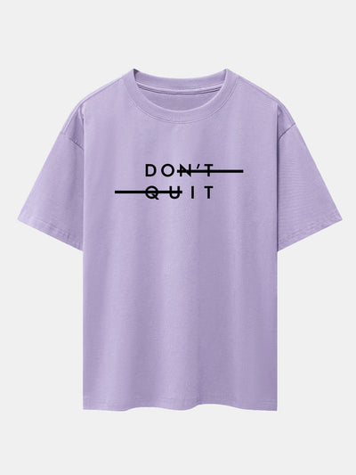 Dustin® | Don'T Quit Print Drop Shoulder Oversize T-Shirt