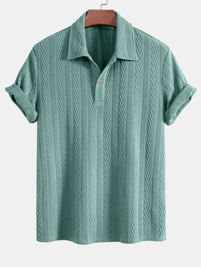 Finnegan® | Knitted Geometric Jacquard Polo