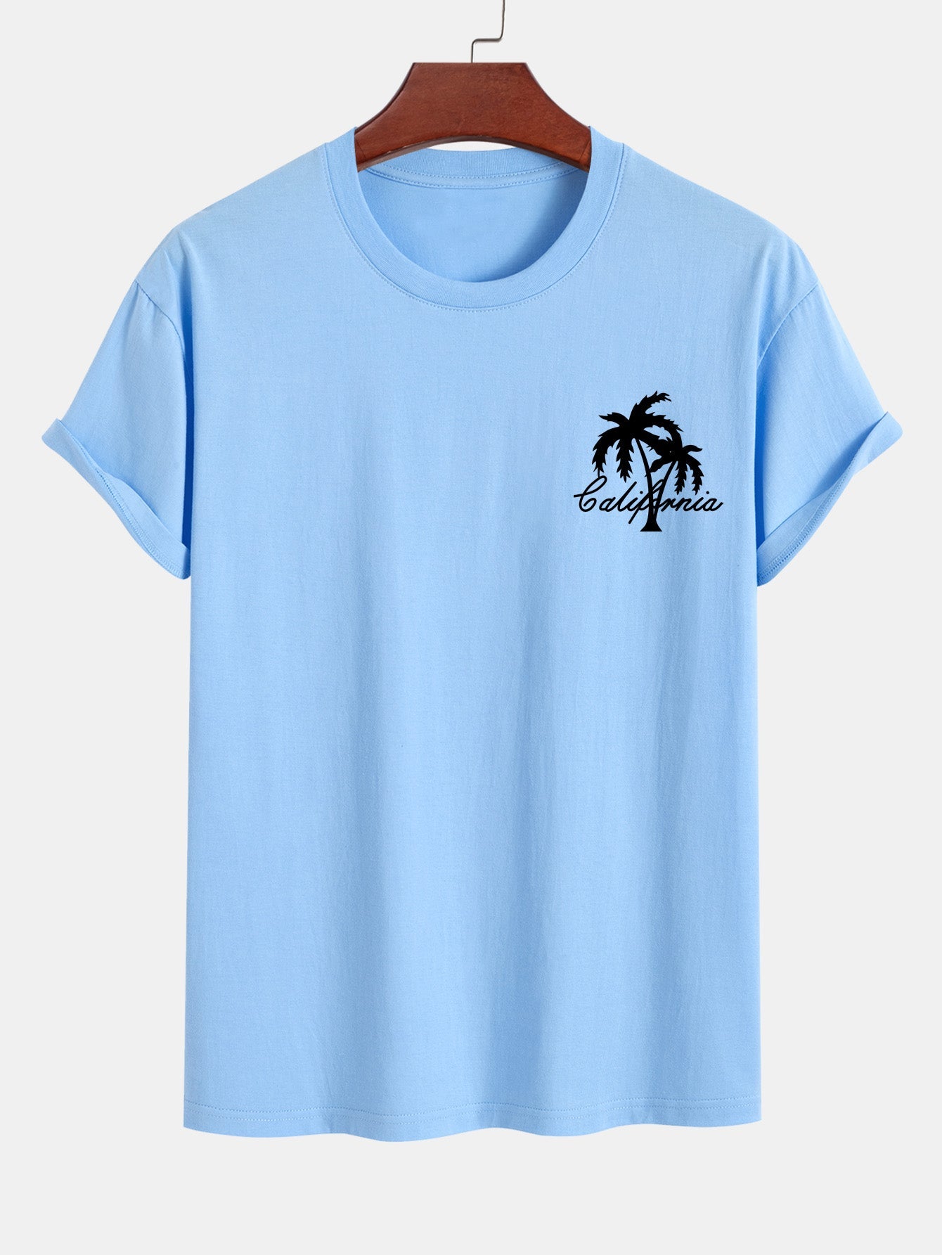 Vicente® | Palm Tree Print Cotton T-Shirt & Swim Shorts