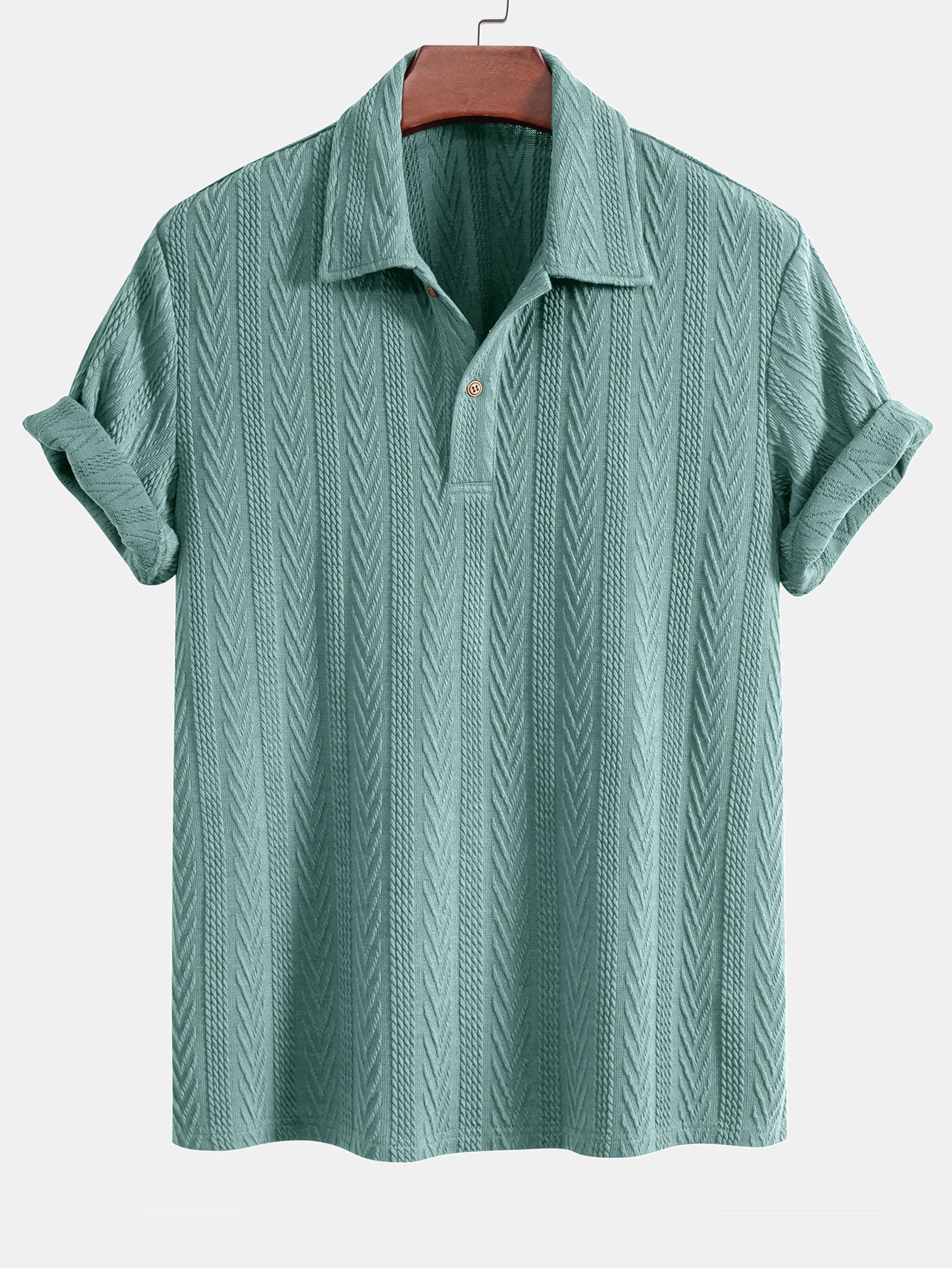 Lachlan® | Knitted Geometric Jacquard Polo Shirt