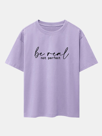 Alexei® | Be Real Not Perfect Print Drop Shoulder Oversize T-Shirt