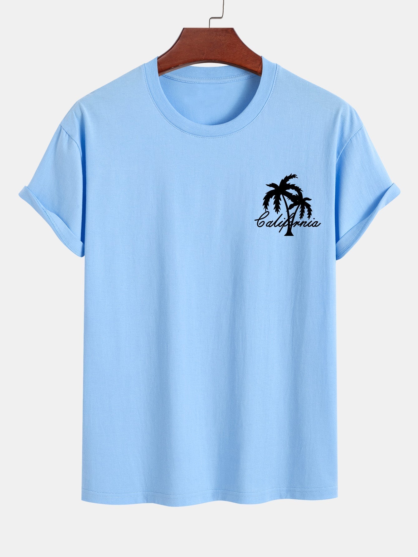 Franco® | Palm Tree Print Cotton T-Shirt & Swim Shorts