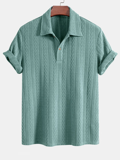 Yovanni® | Knitted Geometric Jacquard Polo
