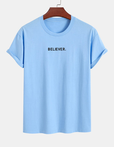 Octavio® | Believer Print Cotton T-Shirt