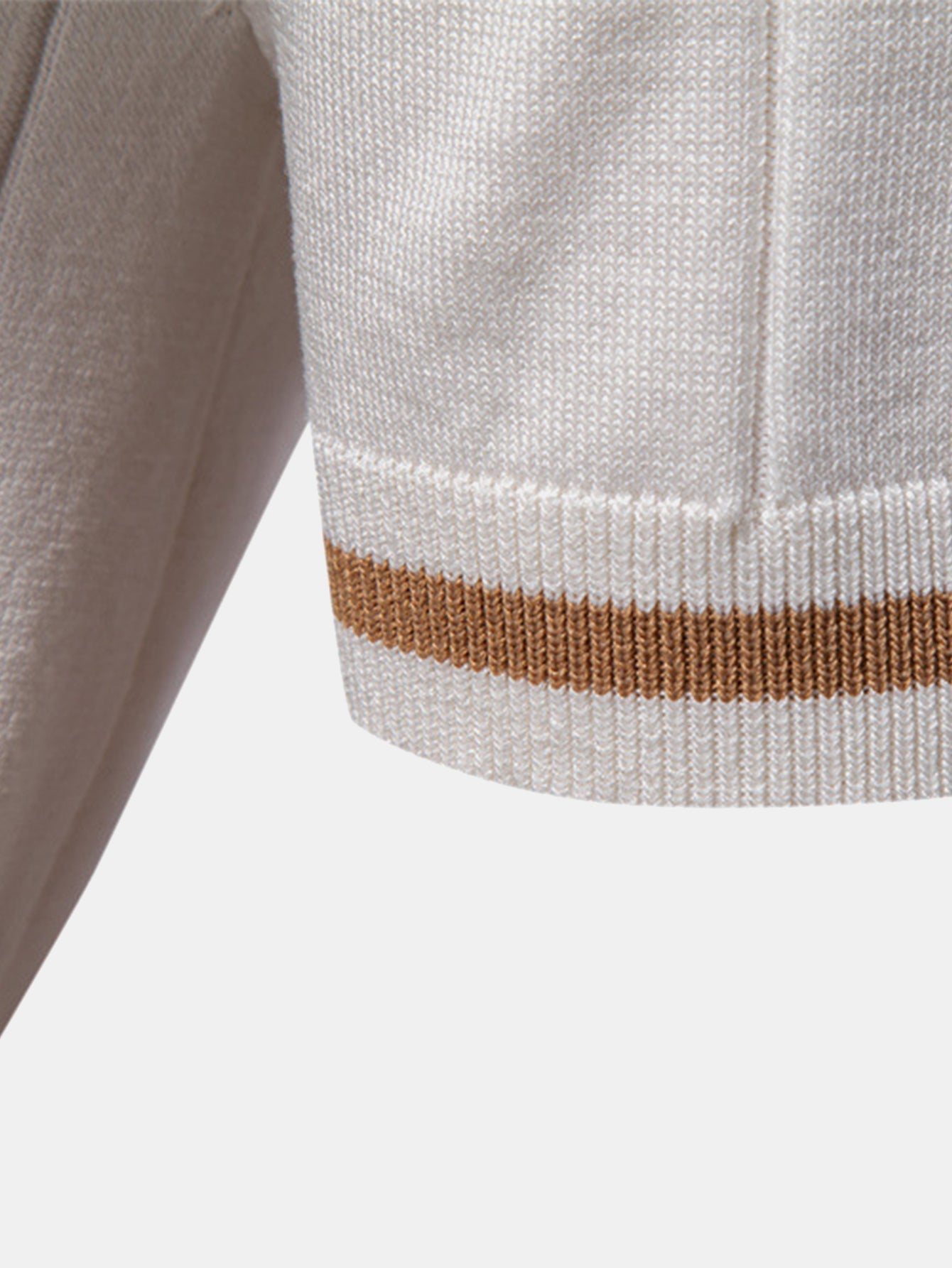 Grayson | Contrast Trim Zipper Knit Polo Shirt