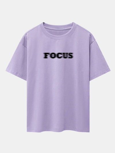 Wayne® | Vague Focus Print Drop Shoulder Oversize T-Shirt