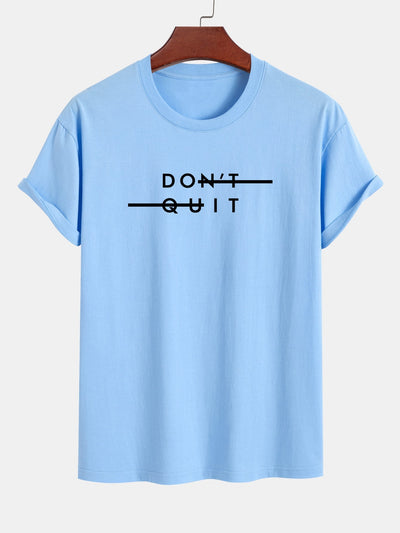 Nicodemo® | Don'T Quit Print Cotton T-Shirt