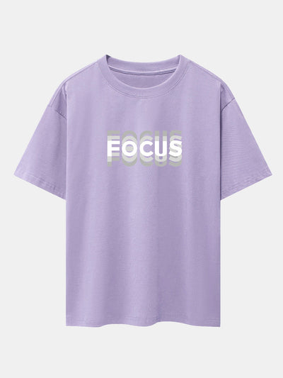 Christopher® | Focus Slogan Print Drop Shoulder Oversize T-Shirt