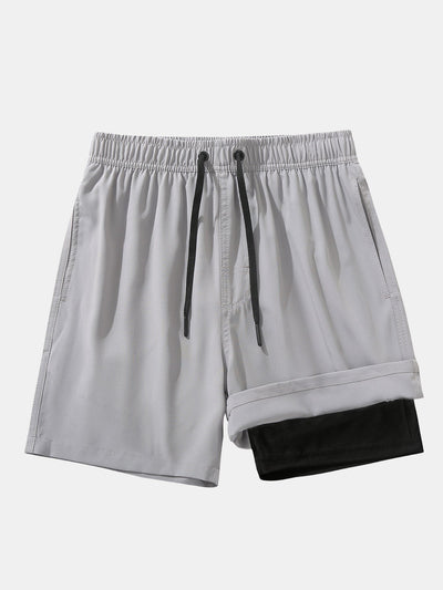 Acario® | 2 In 1 Drawstring Pocket Quick Dry Swim Shorts