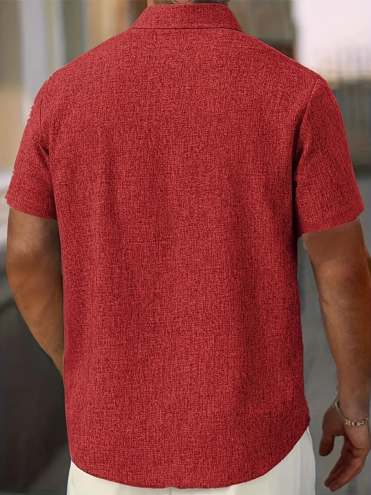 Pax | Lightweight short-sleeved linen blend shirt