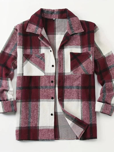 Lucy® | Long Sleeve Button-Down Shirt With Check Pattern For Men