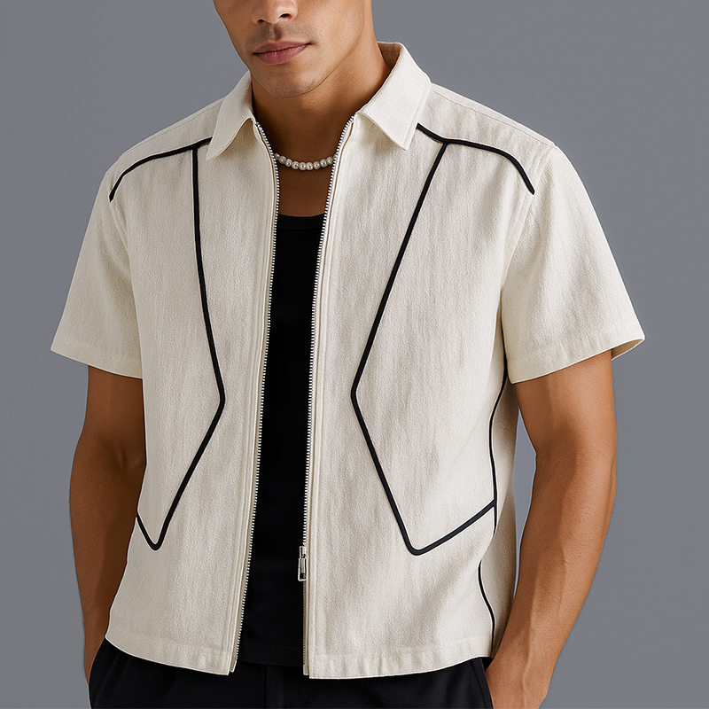 Jose | Men'S Summer Fashion Cotton Blended Short Sleeve Shirt