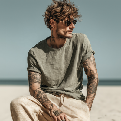 Rory | Men'S Casual Breathable Skin-Friendly Cotton Round Neck Slim Short-Sleeved T-Shirt