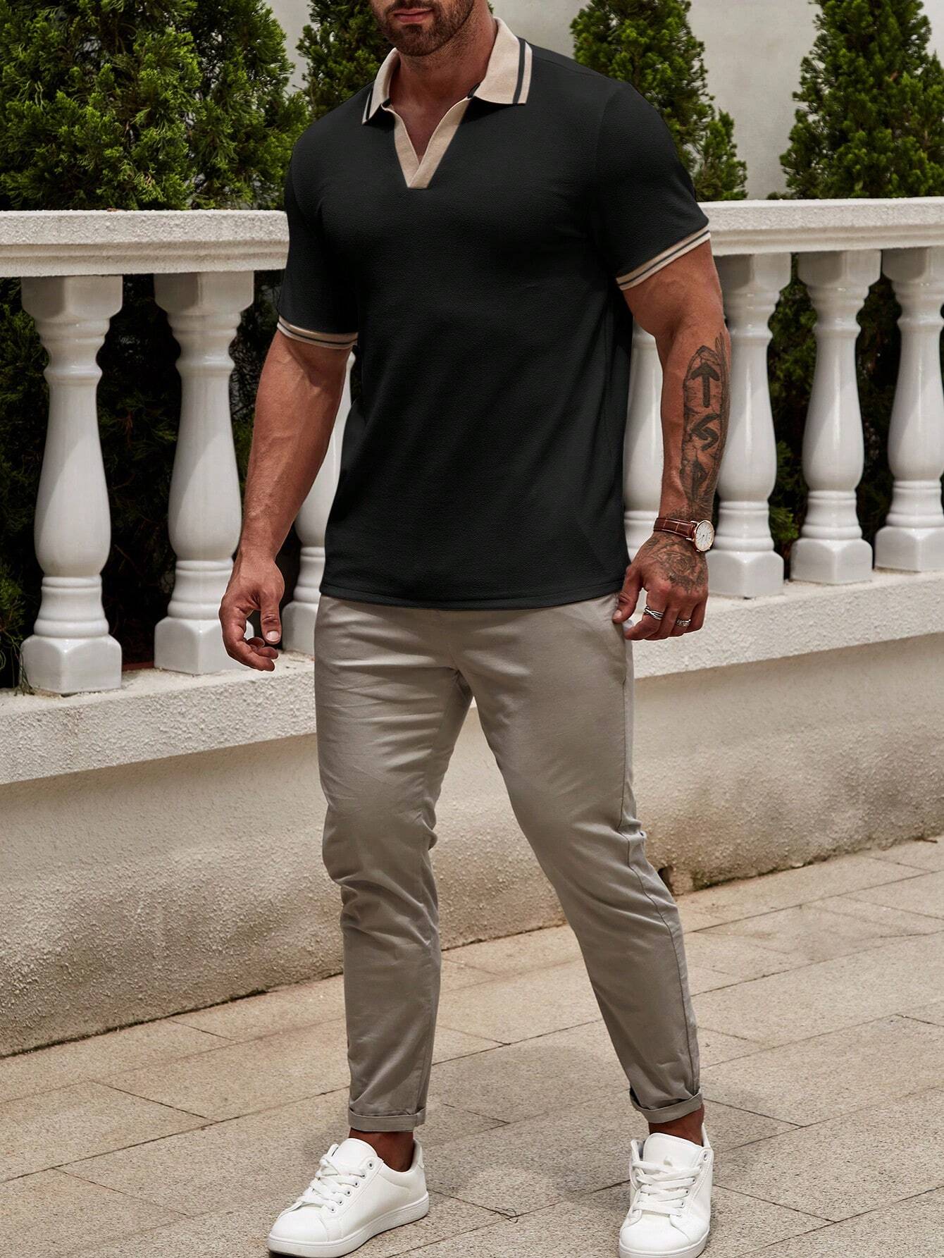 Brynmor® | Polo Shirt With Contrast Trim For Men