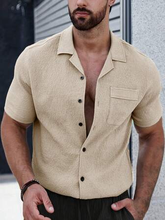 Burke® | Men's shirt with plain buttons and patch pockets