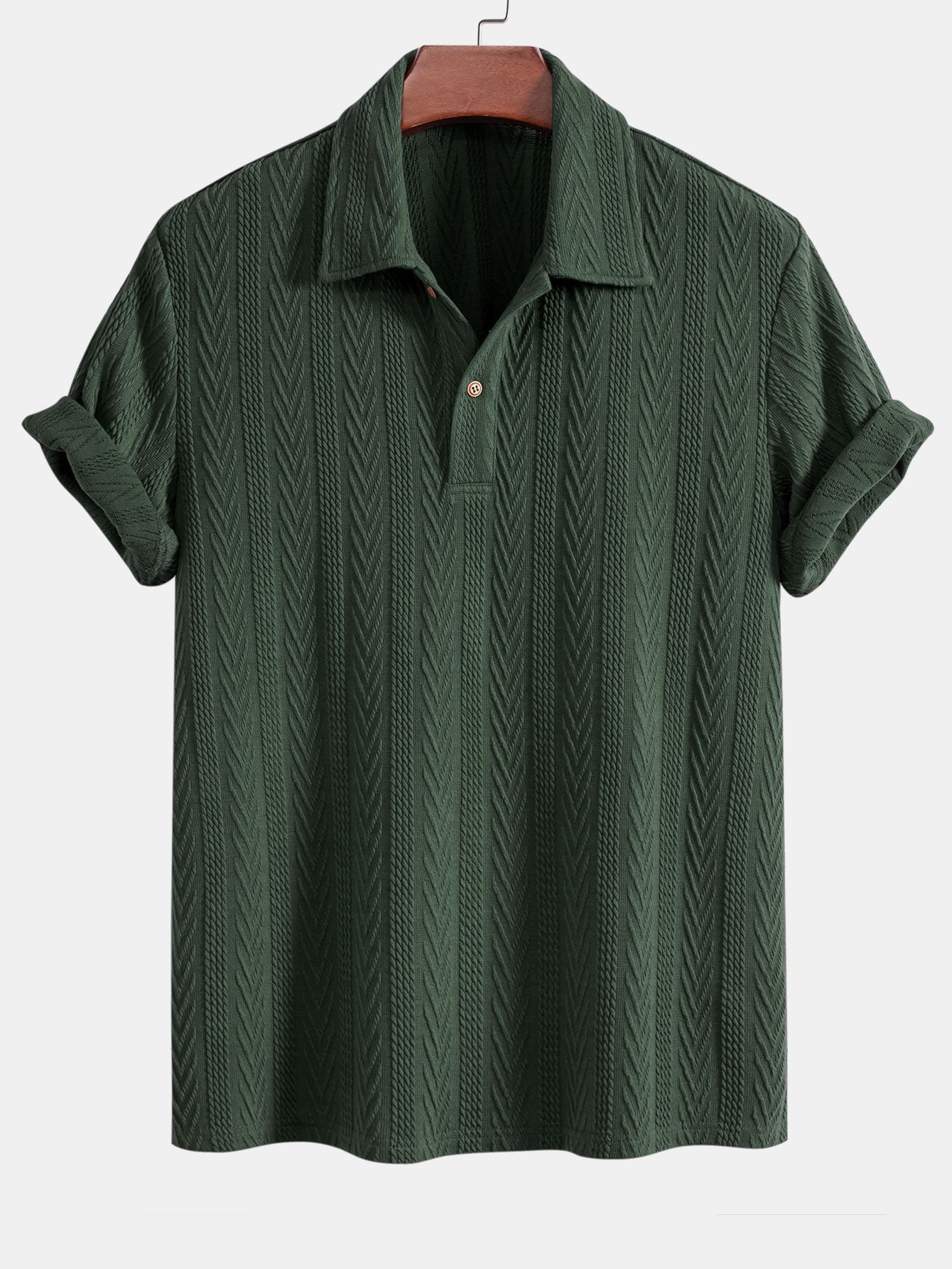 Lachlan® | Knitted Geometric Jacquard Polo Shirt