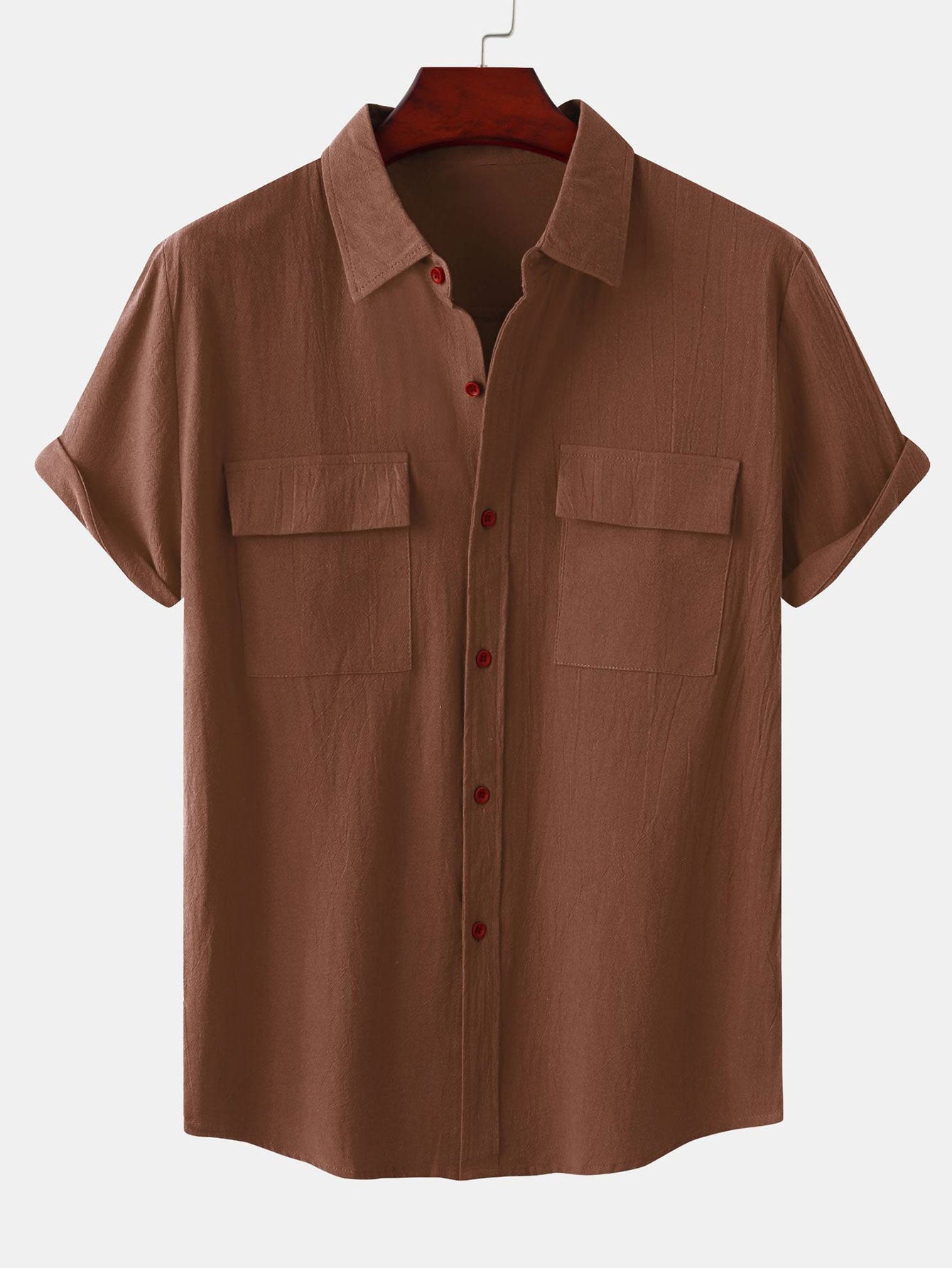 Alver® | Man Button Up Shirt With Patch Pockets