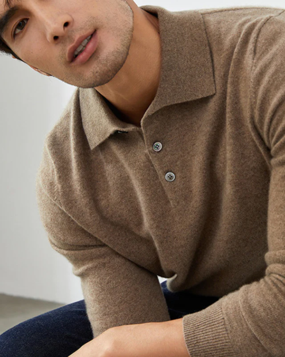 Enzo | Ponza Cashmere Polo Sweater