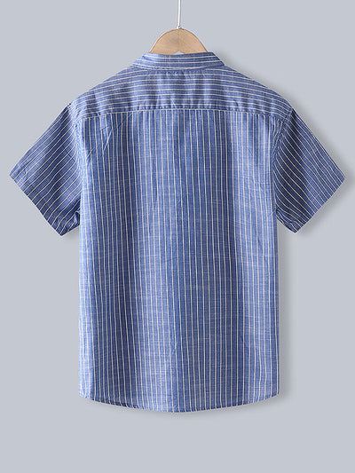 Amin® | Men Cotton Striped Button Up Shirt