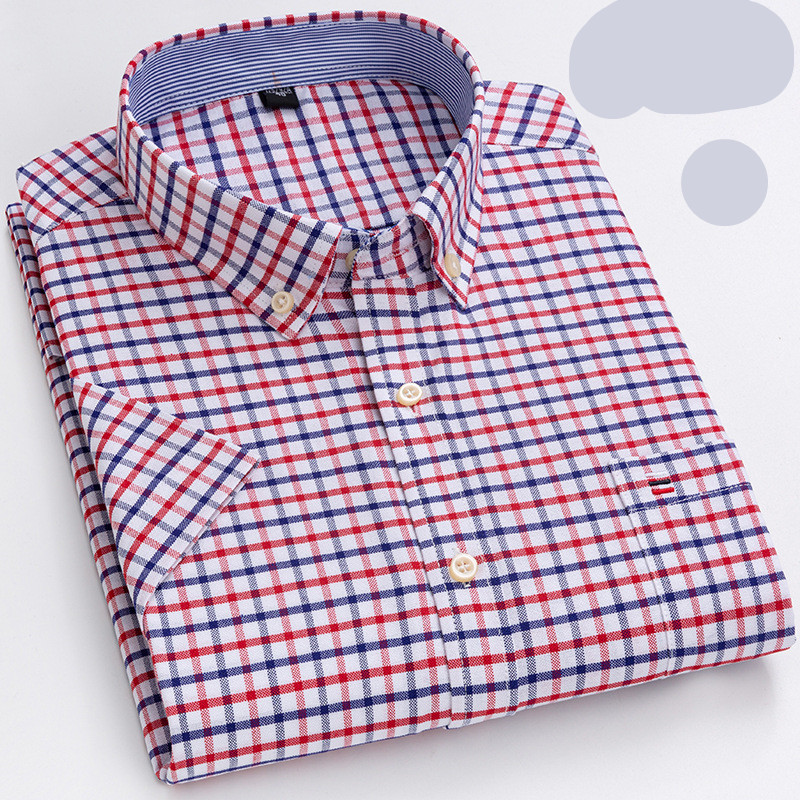 Dimitri® | Soft Cotton Shirt With Practical Chest Pocket And Short Sleeves
