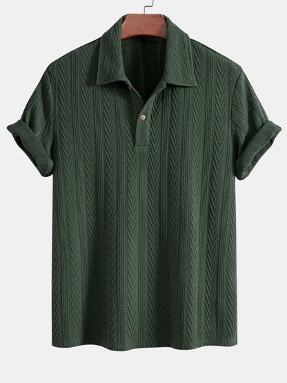 Yovanni® | Knitted Geometric Jacquard Polo