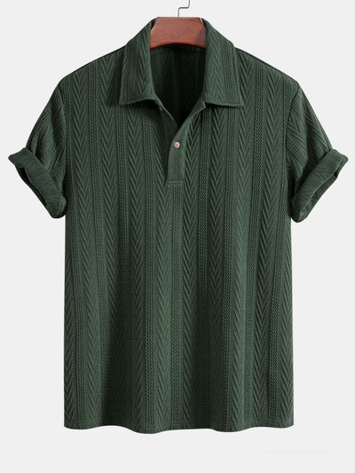 Yovanni® | Knitted Geometric Jacquard Polo